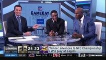 Game Day Highlights: Watch Reggie Bushs reaction to Vikings Diggs miracle play for TD Saints