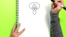 How to draw Squidward from Spongebob Squarepants - Learn to Draw - ART LESSONS