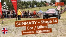 Summary - Car/Bike - Stage 14 (Córdoba / Córdoba) - Dakar 2018