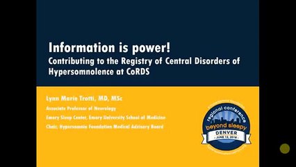 Hypersomnia Foundation CoRDS Patient Registry