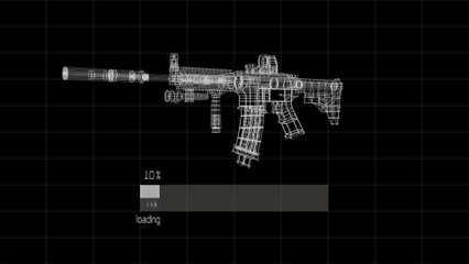 I will create this 3D WEAPON rifle gamer loader video intro
