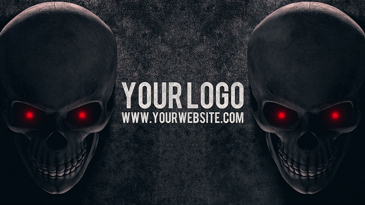 I will create a SKULL wall horror Halloween video intro