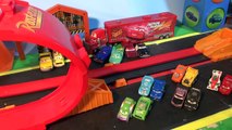 Pixar Cars Riplash Racer Re Match with Lightning McQueen, Funny Car Mater, and Francesco Bernoulli