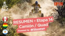 Resumen - Camiones/Cuadriciclos - Etapa 14 (Córdoba / Córdoba) - Dakar 2018