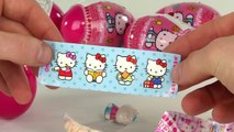 Hello Kitty Surprise Basket Play Doh Eggs - Kinder Candy Plastic Surprise Eggs!!