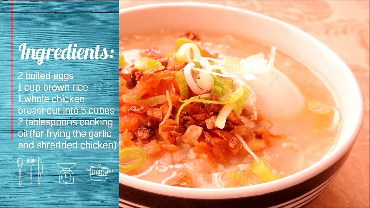 Brown Rice Chicken Arrozcaldo %7C Filipino style chicken and rice soup