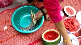 Watermelon Fish Recipe 2017 - Beautiful Girl Cook Fish Inside Watermelon For Lunch