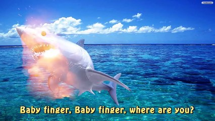 Finger Family Shark Nursery Rhyme | Super Slow Animal Finger Family | Fish Finger Family