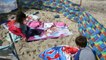 Baby Poops Sunbathe on Vacation with Baby Doll Kids and Chuppa Chups Lollipops  Toys Baby video-0ur5