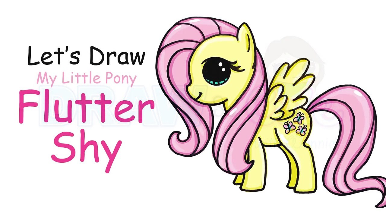 How to Draw My Little Pony FlutterShy Cute Step by Step