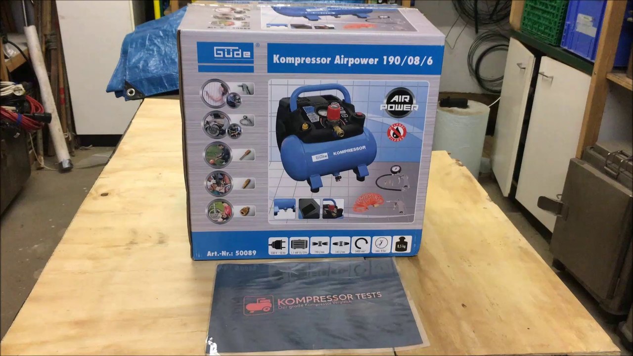 Güde kompressor airpower 190/08/6 ►► test ►► ✅✅♥♥