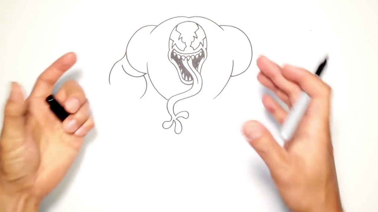 How to Draw Venom- Step by Step Video Lesson