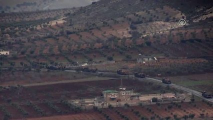 Askeri Araçlar Kilis Sınırından Afrine Doğru İlerliyor