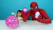 Egg Surprise Challenge Balloons with Spider man and Sweet Baby - Balloons Surprise