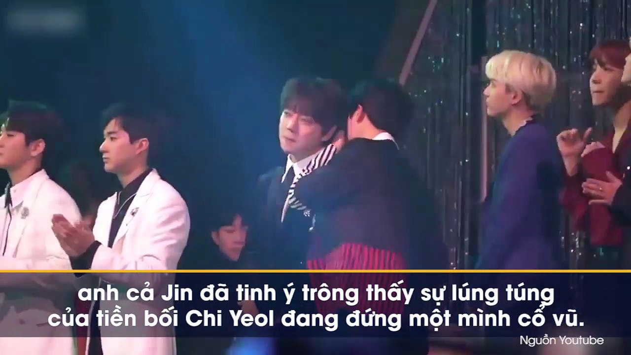 Hành động đẹp của Jin (BTS) với tiền bối Hwang Chi Yeol được fan Kpop khen ngợi hết nấc