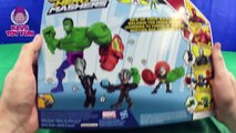 Hulk Smash Force Figure Set & Hulkbuster Fury Force Figure Set Marvel Super Hero Mashers Toy Video