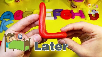 ABCDE Clay Games ABCD Song ABC Play Doh Alphabet English Infant Claydough Letters Playdough Vector