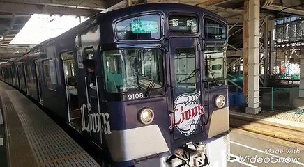 【所沢駅】西武線「Lーtrain」（9000系）発着シーン