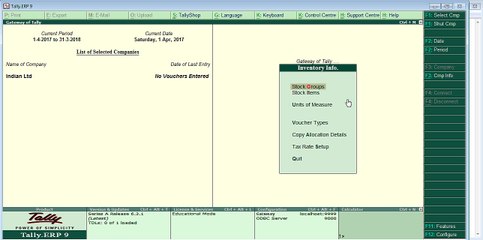 How to edit and alter stock items in tally ERP9
