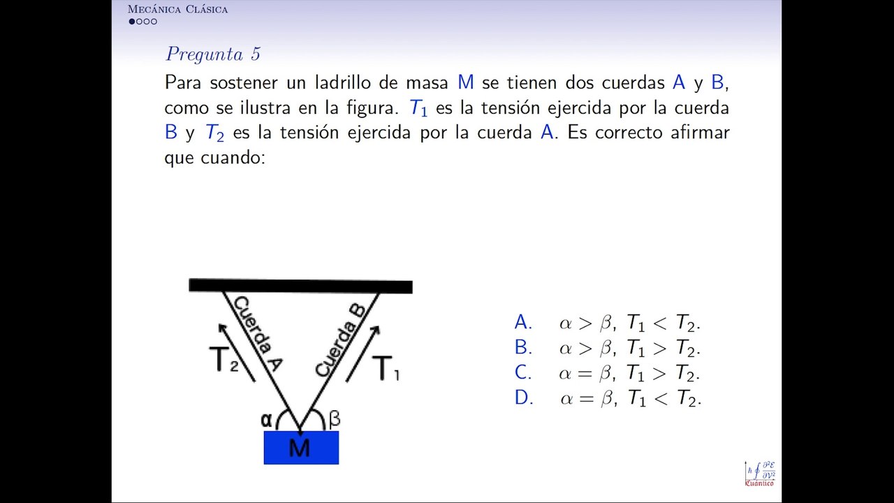 Pruebas saber 11. Física - ejercicio 5