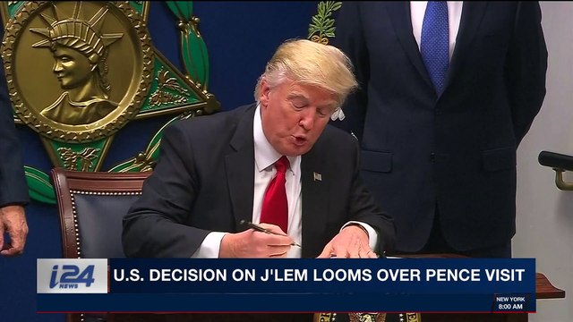 i24NEWS DESK | Pence met with protests in Jordan on Mideast tour | Sunday, January 21st 2018