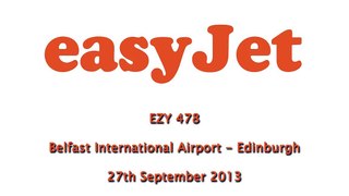 Easyjet A319 111 Edinburgh to Belfast Intl G EZAD