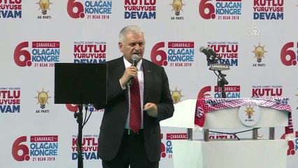 Başbakan Yıldırım: 'Kimse, bizi birleştiren ay yıldızlı bayrağımızdan başka hiç bir paçavrayı kabul etmeyecek' - ÇANAKKALE