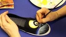 Nightmare Before Christmas Painted Shoes! Glow In The Dark!