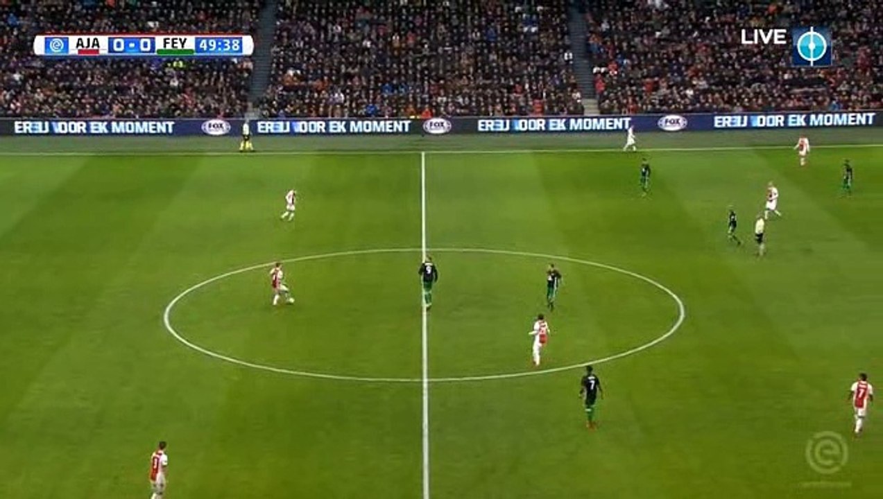 Donny van de Beek Goal HD -  Ajax	1-0	Feyenoord 21.01.2018