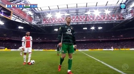 Nicolai Jorgensen  Red Card  HD - Ajax	2-0	Feyenoord 21.01.2018