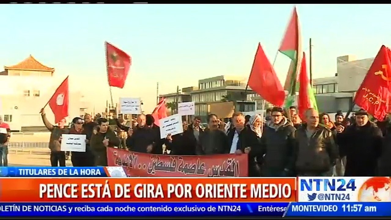 Protestas Jordania por rechazo a visita del vicepresidente Mike Pence