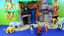 Disney Pixar Iron Man Iron Car Mater & Lightning McQueen go to Jungle to save Imaginext Superman