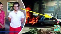 Teen saves woman from a burning vehicle by punching through car window - TomoNews