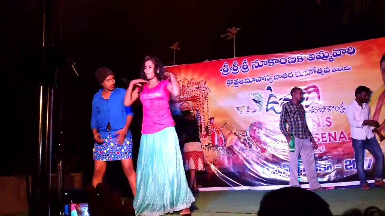 New Year Special 2018 , My village Show,Recording Dane hd,Telugu girls auntys