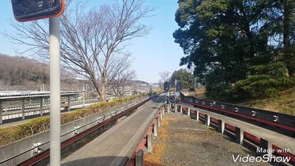 西武山口線「レオライナー」(8500系)到着シーン【高幡不動駅】