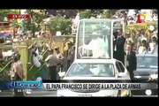 Papa realizó diversas actividades en la Plaza de Armas
