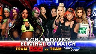 Equipo Raw vs Equipo Smackdown de Mujeres . Lucha eliminatoria 5 vs 5 Survivor Series 2017 en español latino.