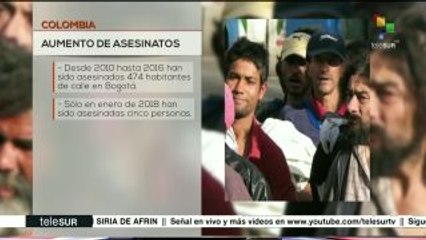 Crece el número de asesinatos a bogotanos en situación de calle