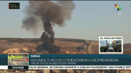 Descargar video: Fuerzas turcas inician ataques en Afrin contra milicias kurdas