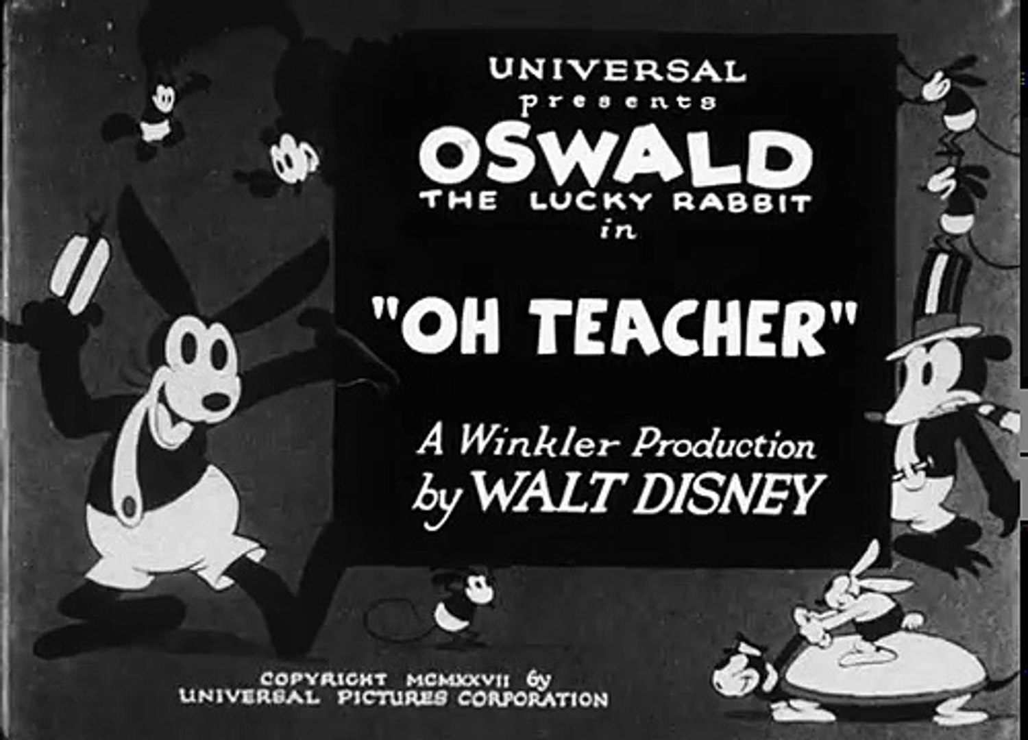 Oswald The Lucky Rabbit: Oh Teacher (1927) - video Dailymotion