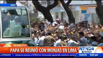 Papa Francisco instó a religiosas en Lima, Perú, a ser prudentes