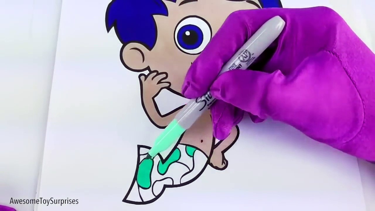 Nickelodeon Bubble Guppies Speed Coloring Activity Page Nursery Rhyme for Kids Toddlers Children