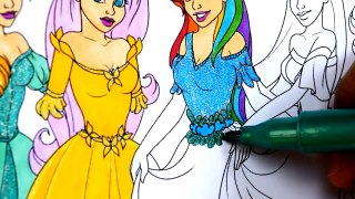 MLP Equestria Girls - Coloring Page Fun for kids to lern Art with Nursery Rhymes