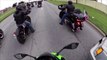 Jeep Cuts Off Motorcyclists During Escorted Ride