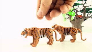 Playmobil Animal Family - Giraffe, Gorilla, Lion, Tiger, Zebra, Rhino - from Playmobil zoo