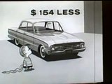 1960 Ford Falcon TV commercial w/characters from the Peanuts comic strip (2 minutes)