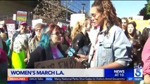 Women`s March in Los Angeles Draws Thousands of Participants, Celebrity Speakers