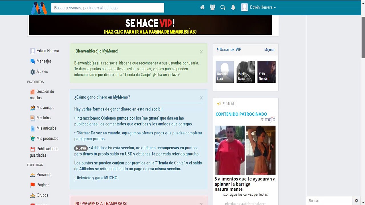 Nueva red social parecido al Facebook que paga