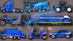 Learning street vehicles for kids. Cars and trucks: garbage truck, tractor, train, scooter, atv