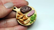 polymer clay Steak & potato wedges TUTORIAL | polymer clay food